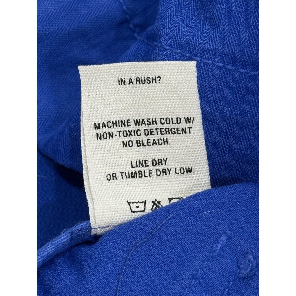Alex Mill Herringbone Distressed Jacket Worker Chore Electric Blue Men Size S - Picture 13 of 13
